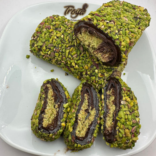 Dubai chocolate with wheat crunch pistachio